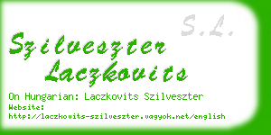 szilveszter laczkovits business card